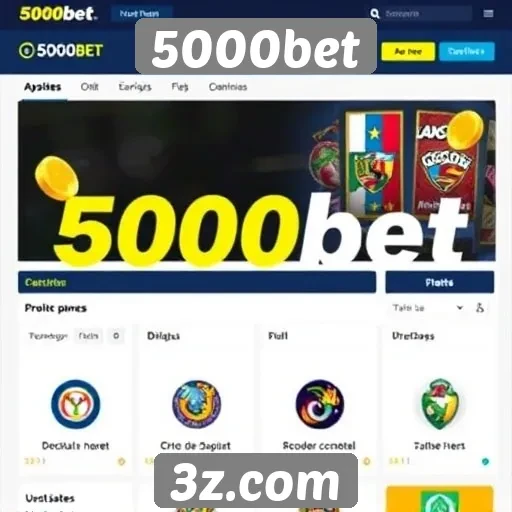 Características principais do site de jogos 5000bet
